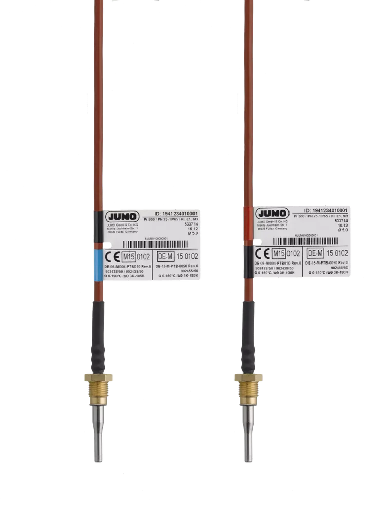 Gerades Thermoelement NiCr-Ni Typ K Anschlusskopf Form B 15mm
