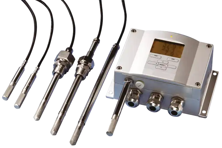Humidity and temperature measuring probe