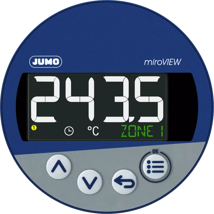 Smart digital indicator with limit value monitoring function for panel mounting JUMO miroVIEW
