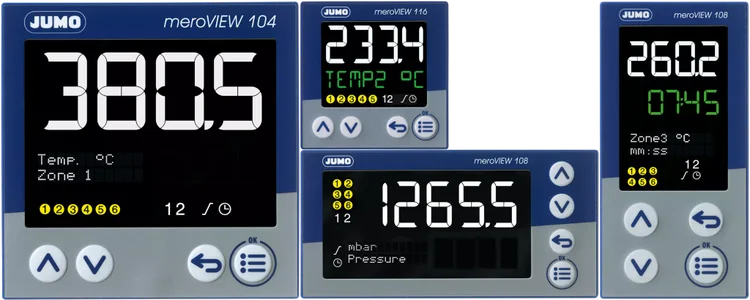 Multifunction digital indicator with PLC function JUMO meroVIEW