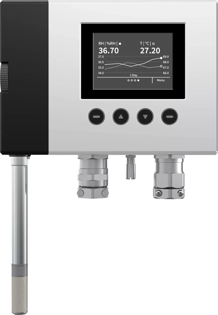 For humidity, temperature, and derived variables Intrinsically safe industrial measuring probe
