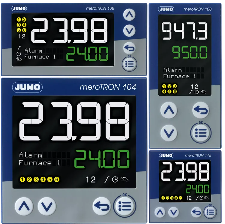 Modular one-channel/two-channel controller with PLC function JUMO meroTRON