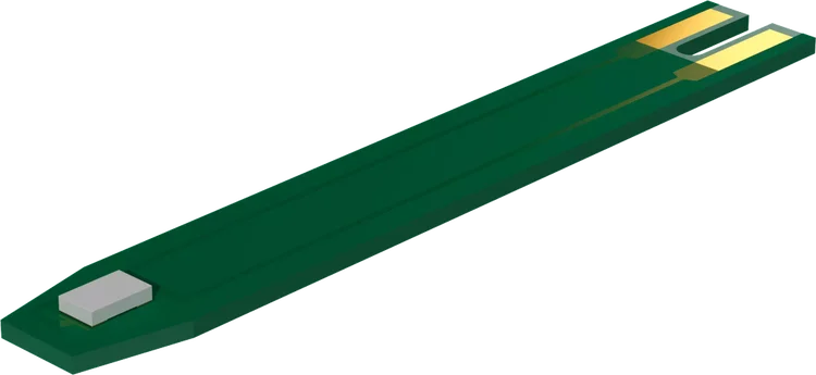 with platinum chip temperature sensors of SMD design type according to DIN EN 60 751 PCB-B-Au measuring inserts