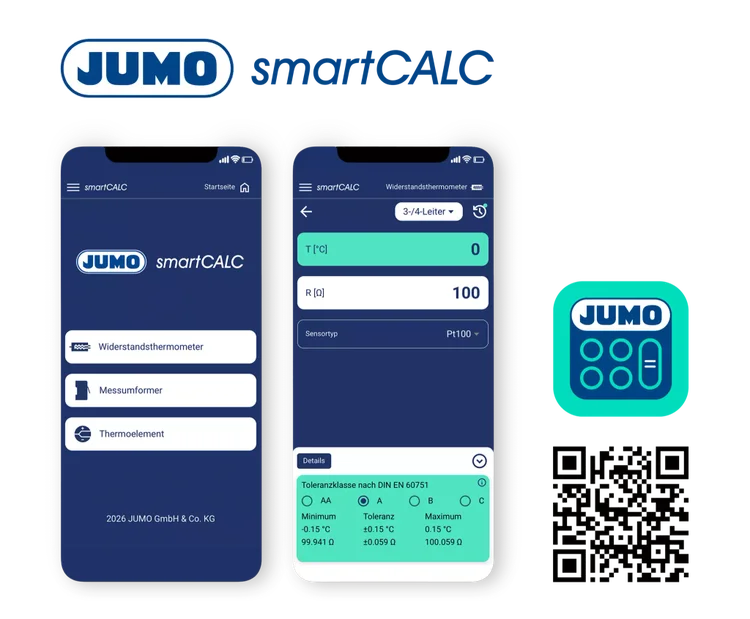 App for quick technical calculations in measurement, control, and automation technology JUMO smartCALC