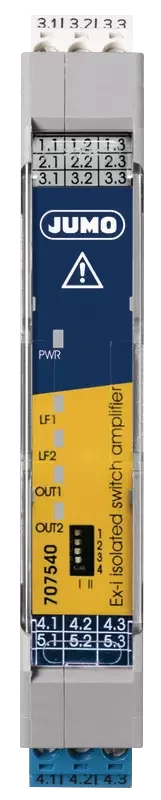 Two-channel isolating switch amplifier for Ex applications JUMO Ex-i Isolating Switch Amplifier