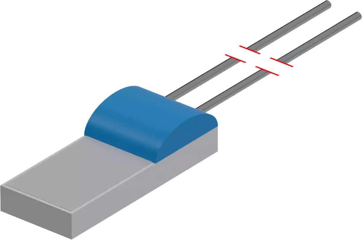 IOVEO 401PT01000 PT1000-temperatuursensor – 5 Stuks, Platina Chip, DIN EN 60751, Tot 550°C