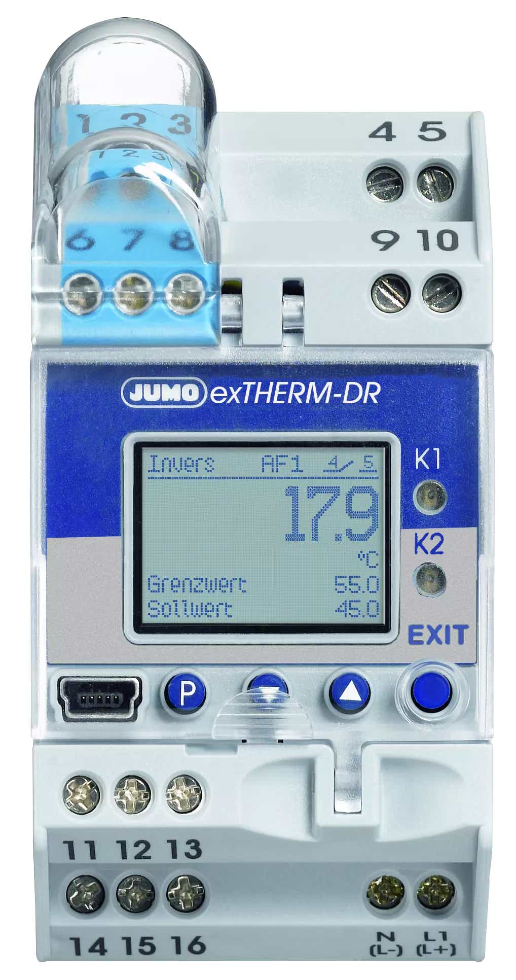 JUMO exTHERM-DR Two-state controller with [Ex ia] input according to ...