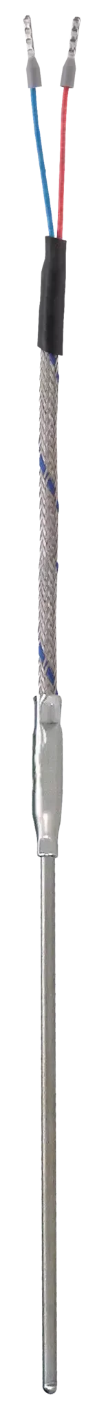 With bare connection wires according to DIN EN 60751 Mineral-insulated RTD temperature probe