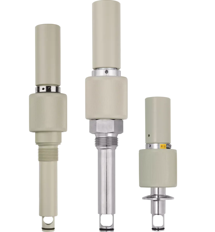 For pH and redox electrodes Manual retractable fittings