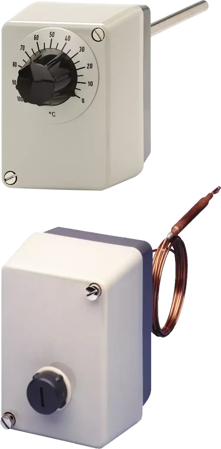 Surface-mounted single thermostats
