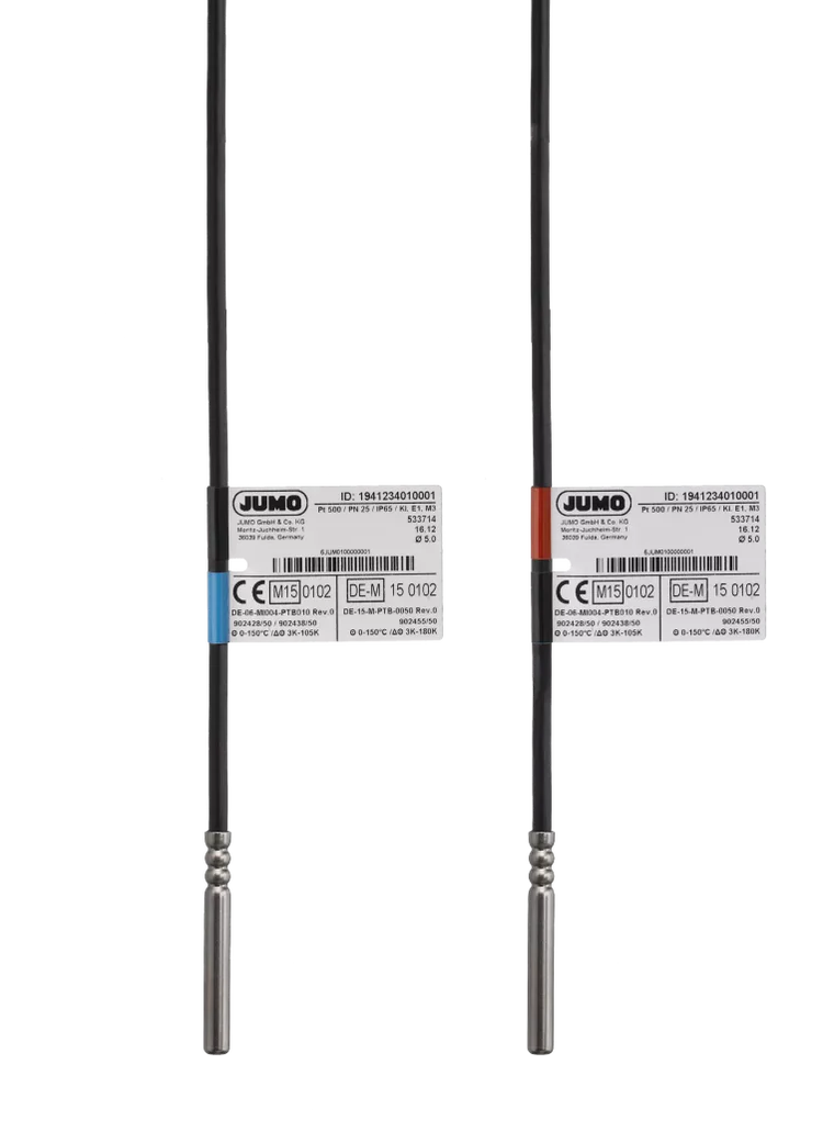 With connecting cable Push-in RTD temperature probe