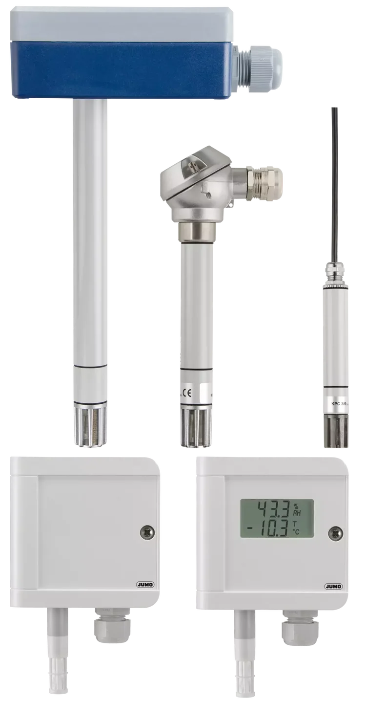 For applications in the air-conditioning sector Hygro transducer and hygrothermal transducer (capacitive)